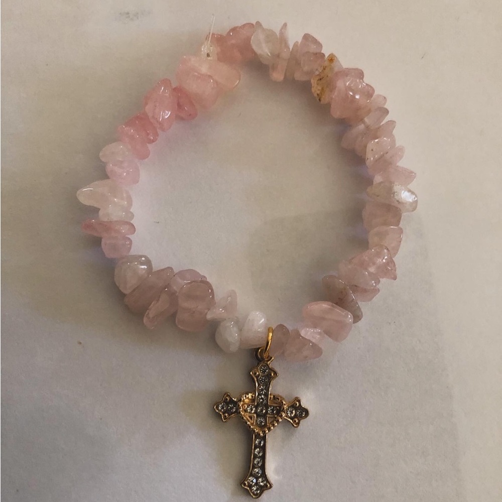 Homemade Rose Quartz Bracelet 🌹